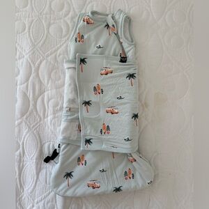 Kyte Baby Sleep Bag Swaddler with Surf Vans & Palm Print 1.0 TOG